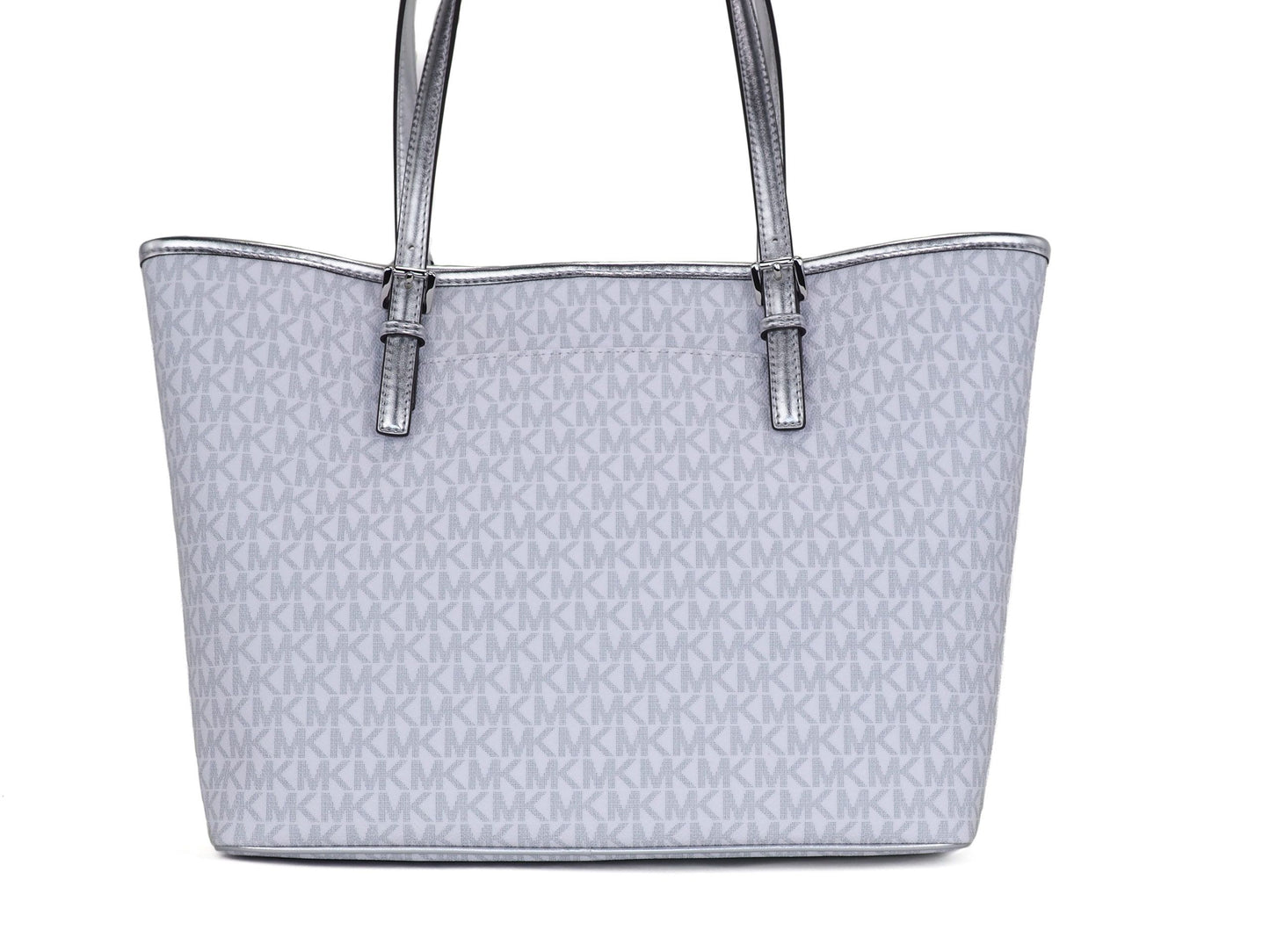 Michael Kors Jet Set Girls Print Medium Signature PVC Carryall Shoulder Tote Handbag (Bright White Multi) - Threads of Legacy