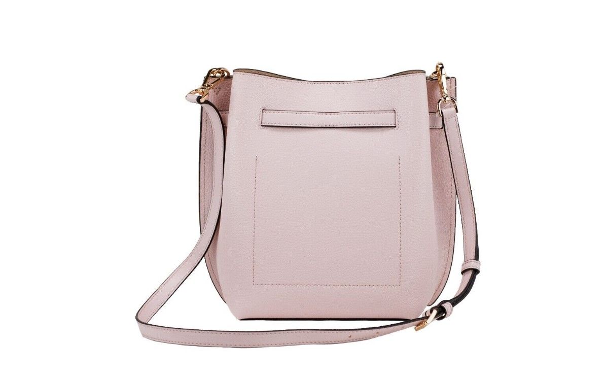 Michael Kors Emilia Small Powder Blush Pebble Leather Bucket Messenger Handbag - Threads of Legacy