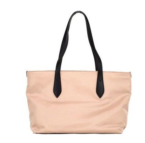 Burberry Small Rose Beige Logo Branded Econyl Nylon Tote Shoulder Handbag Purse - Threads of Legacy