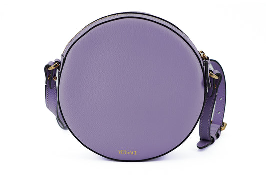 Versace Elegant Purple Round Shoulder Bag - Threads of Legacy