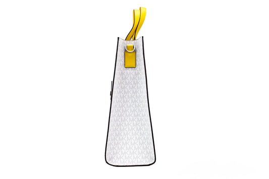 Michael Kors Kenly Large Signature Citrus PVC North South Tote Computer Handbag - Threads of Legacy