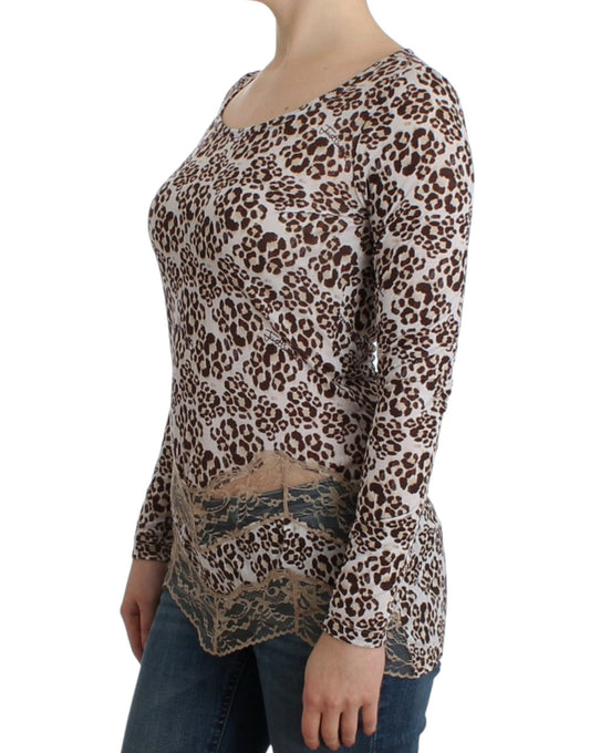 Cavalli Elegant Floral Lace Longsleeve Top - Threads of Legacy