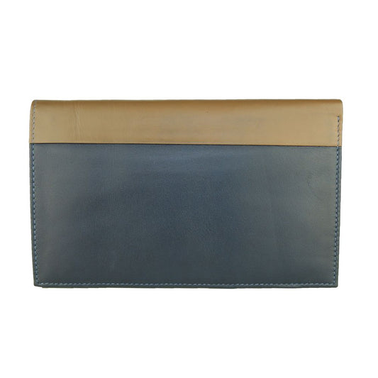 Cavalli Class Blue Leather Men Wallet - Threads of Legacy