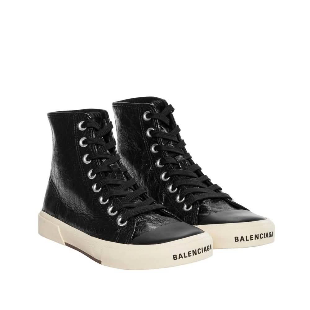 Balenciaga Black Calfskin High Top Sneakers