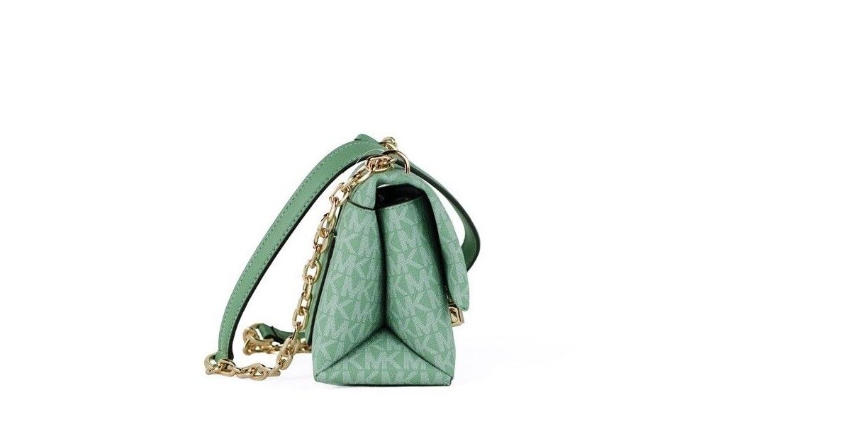 Michael Kors Cece Small Sea Green Signature PVC Convertible Flap Crossbody Bag - Threads of Legacy