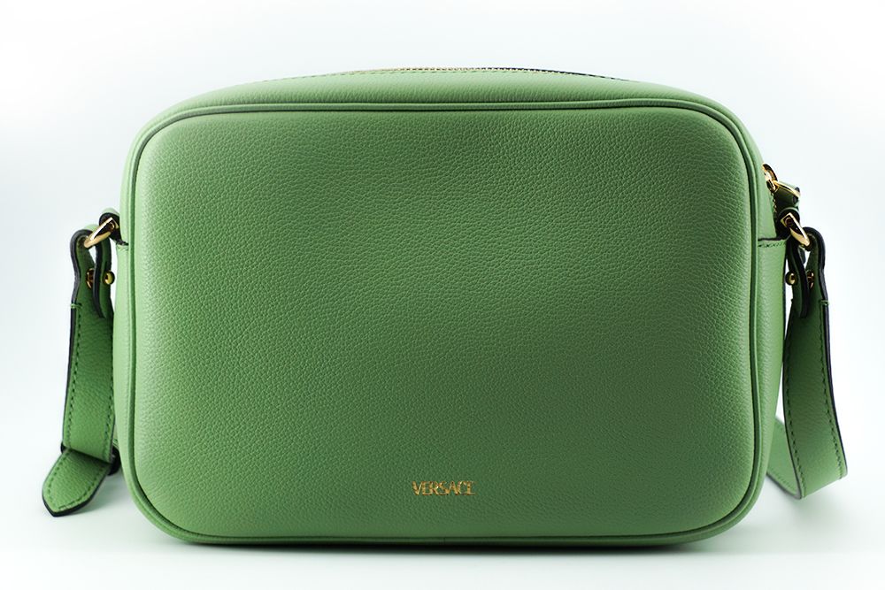 Versace Elegant Mint Green Leather Camera Case Bag - Threads of Legacy
