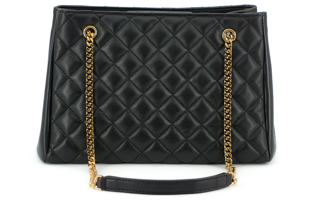 Versace Elegant Quilted Nappa Leather Tote Bag - Threads of Legacy