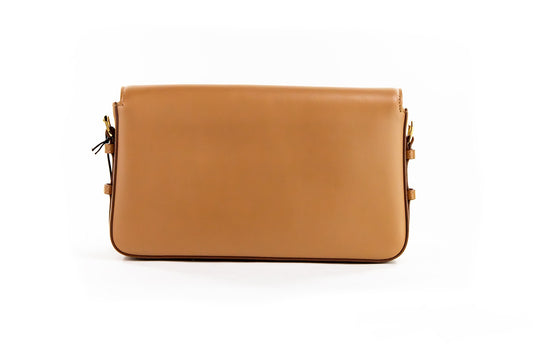 Burberry Grace Small Nutmeg Smooth Leather Flap Crossbody Clutch Handbag Purse - Threads of Legacy