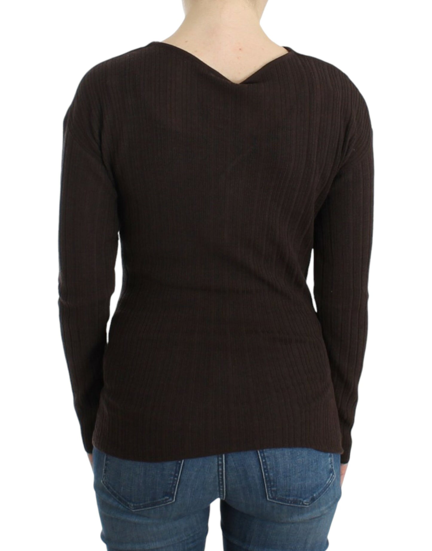 Cavalli Chic Keyhole Virgin Wool Sweater - Threads of Legacy