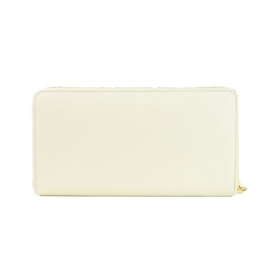 Cavalli Class Elegant White Calfskin Leather Wallet - Threads of Legacy