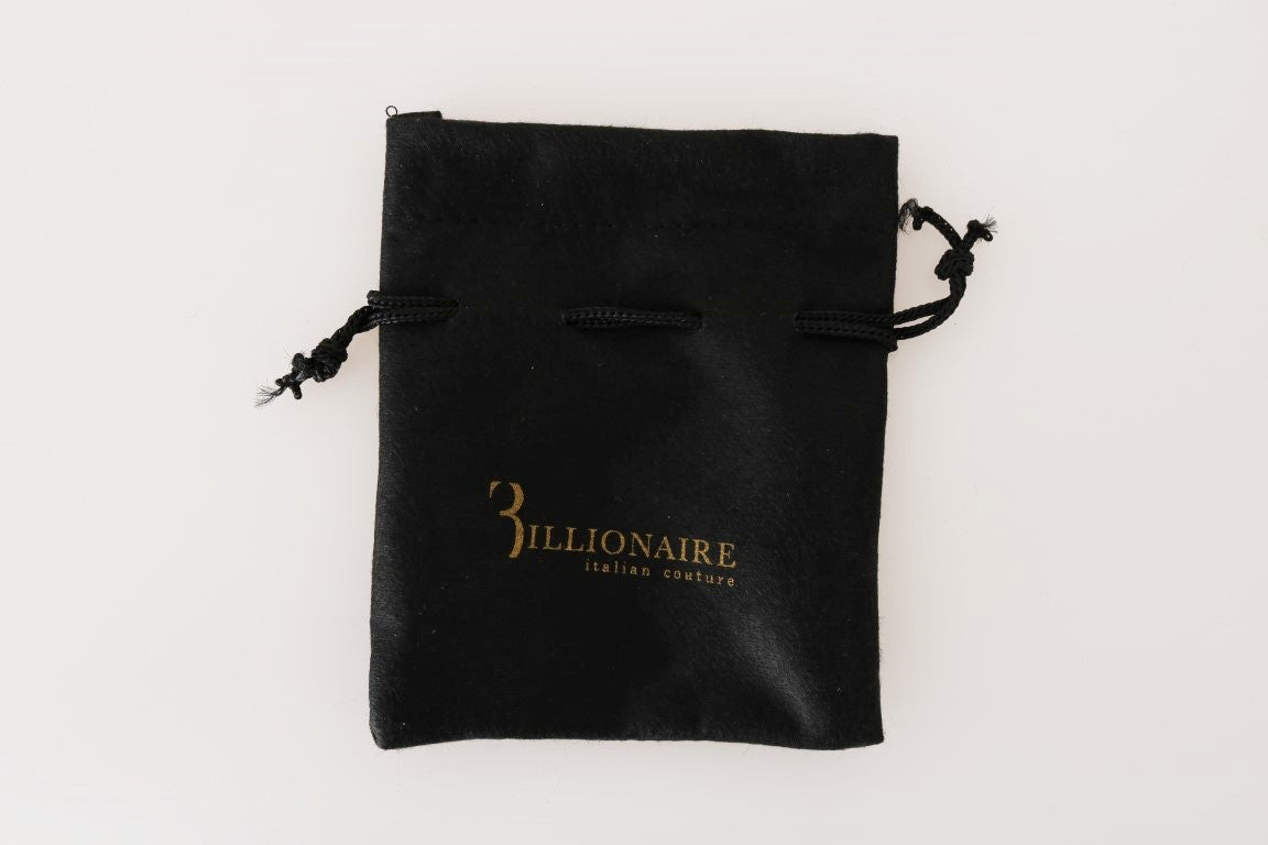 Billionaire Italian Couture Exquisite Black Leather Men's Wallet - Threads of Legacy