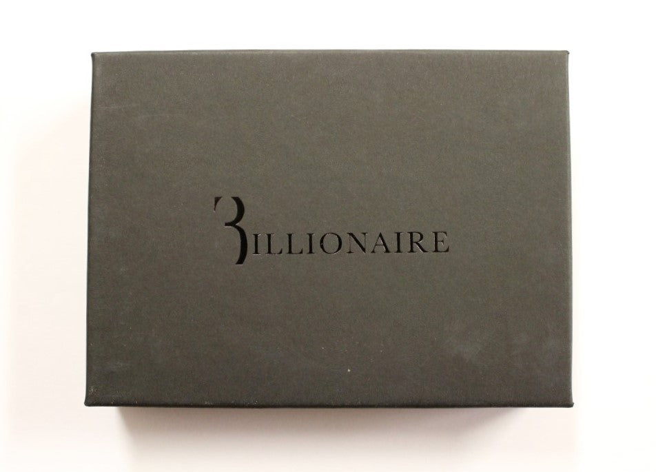 Billionaire Italian Couture Exquisite Black Leather Men's Wallet - Threads of Legacy